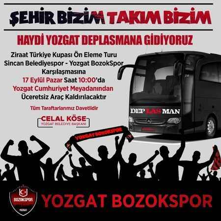 Yozgat Belediye Başkanı Köse, Bozokspor için Tüm Yozgat'ı Ankara'ya Taşıma Kararı Aldı!