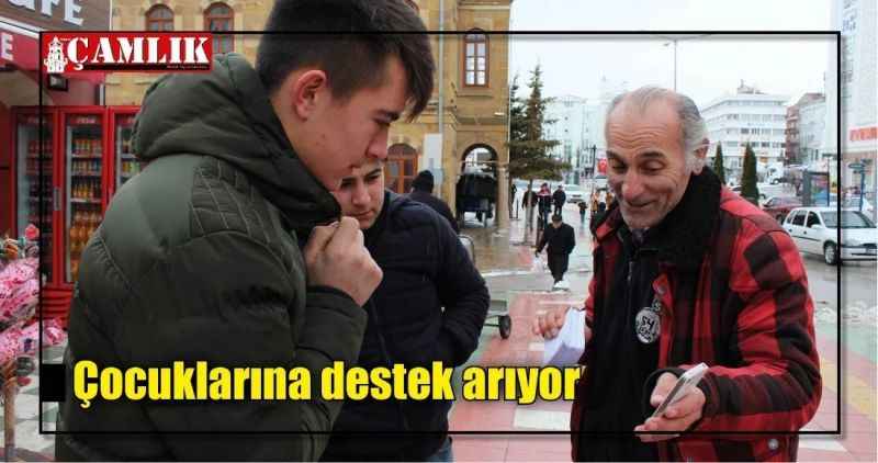 Çocuklarına destek arıyor