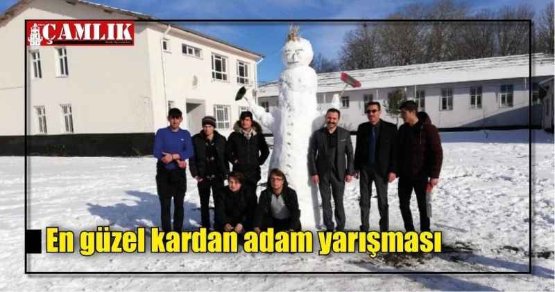 Çayıralan'da en güzel kardan adam yarışması