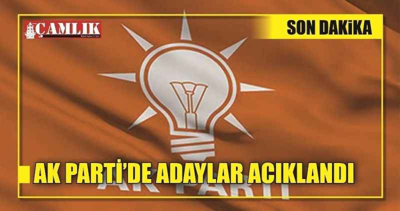 AK PARTİ'DE ADAYLAR AÇIKLANDI