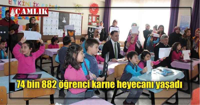 74 bin 882 öğrenci karne heyecanı yaşadı