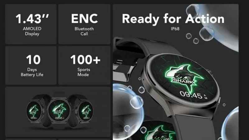 Black Shark'tan Yeni Akıllı Saat: Black Shark S1, 10 Gün Pil Ömrü ve 100+ Spor Modu ile Sahne Alıyor