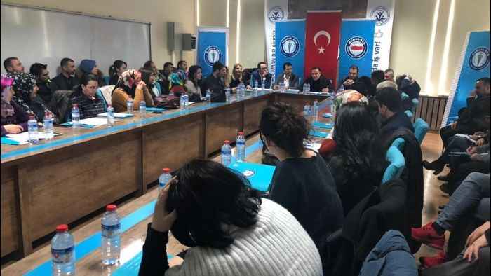 Sendika temsilcileri ile buluştu