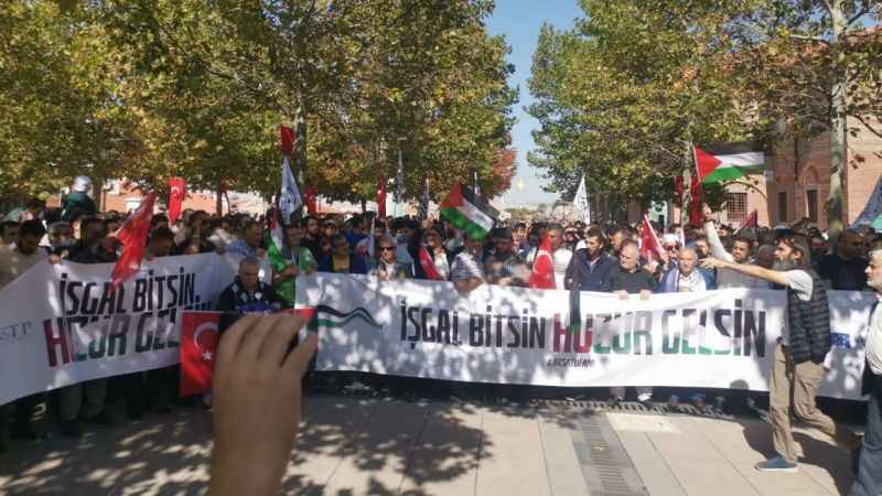 Hacı Bayram Veli Camii'nden Yükselen Ses, Gazze'ye Uzandı