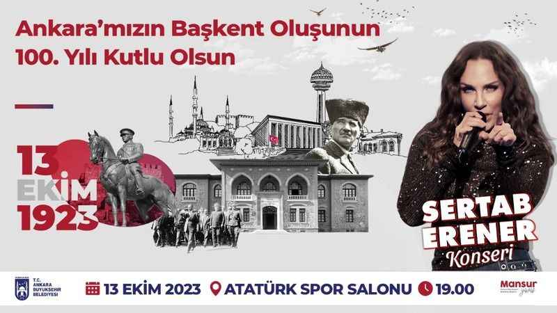 Ankara'nın Kalbi 100. Yıl Konseri ile Çarpacak: Sertab Erener Başkentlilerle Buluşuyor"
