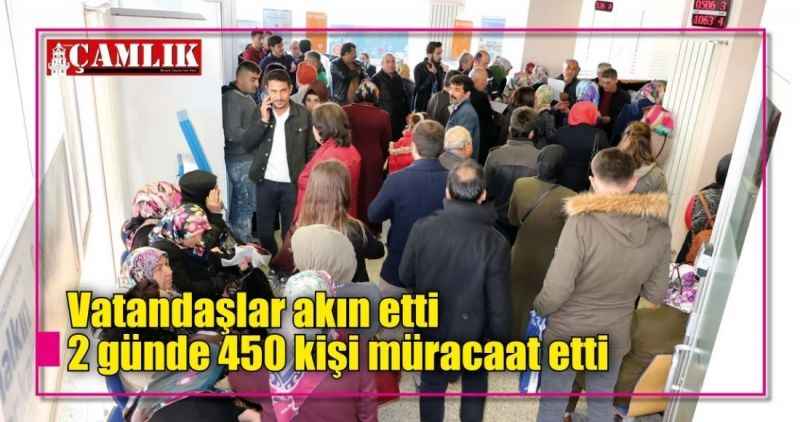 2 günde 450 kişi müracaat etti