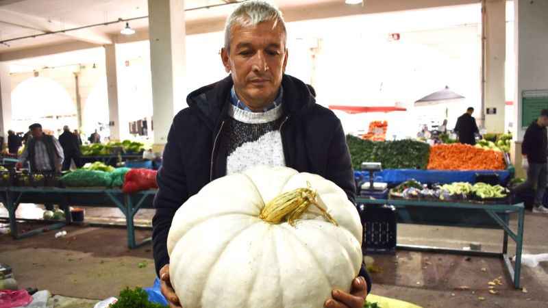 Yozgat Pazarında 18 Kg'lık Dev Kabak Şaşkınlık Yarattı!