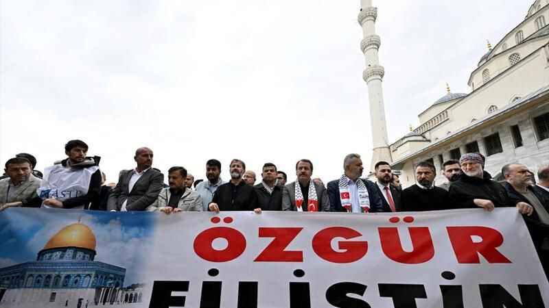 Ankara'da Filistin Destek Yürüyüşü: "İnsanlık Sınavından Geçemedik"