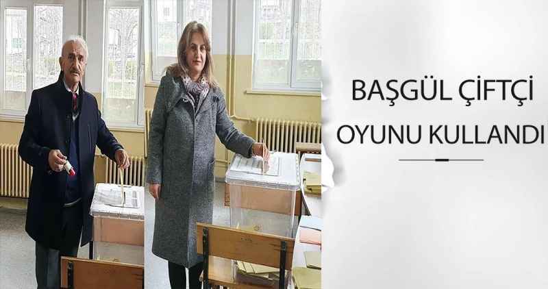 Başgül çifti Çayıralan için oy kullandı