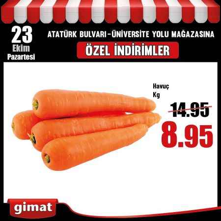 Alışveriş yapacaklar dikkat! Yozgat'ın marketi Gimat Market'te Pazartesi İndirim Şöleni! Kuru soğan, patlıcan, patates, havuç..