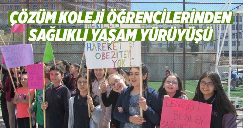Çözüm Koleji öğrencilerinden sağlıklı yaşam yürüyüşü