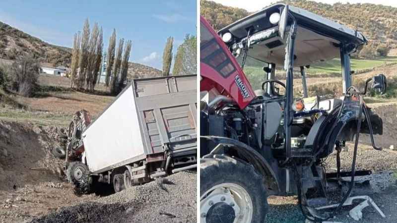 Akdağmadeni'nde Korkutan Kaza: Kamyon ve Traktör Çarpıştı