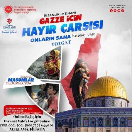 Yozgatlılar Filistin İçin Seferber Oldu: İl Müftülüğünden Örnek Etkinlik