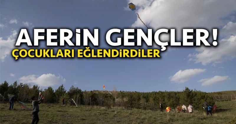 Aferin Gençler! Çocukları Eğlendirdiler!