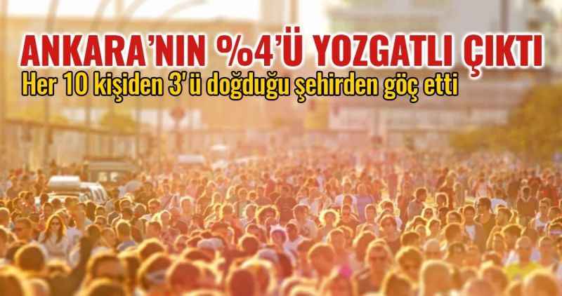 Ankara'nın %4'ü Yozgatlı Çıktı!
