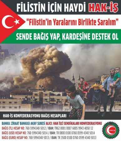 Hizmet İş Yozgat Şubesinden Çağrı: "Filistin’e Yardım Elini Uzat"