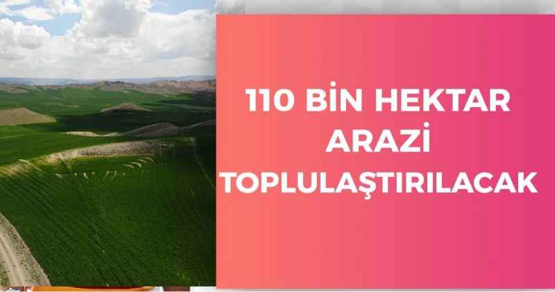 110 bin hektar arazi toplulaştırılacak