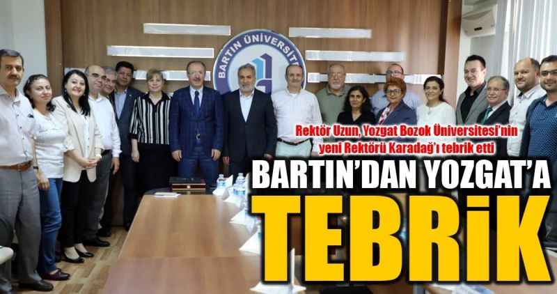 Bartın'dan Yozgat'a Tebrik