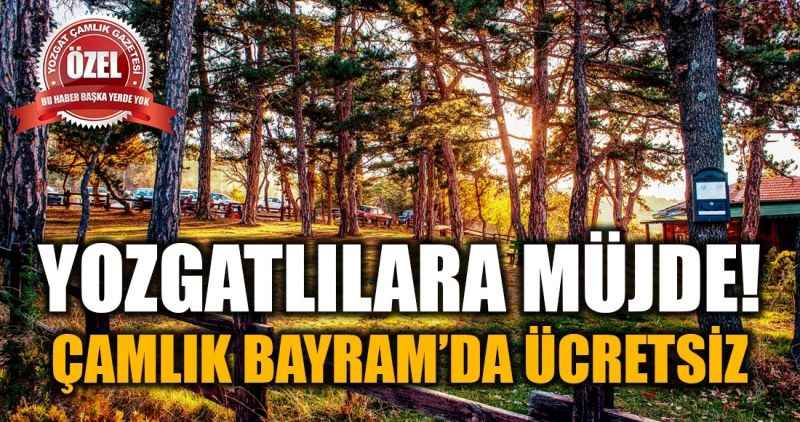 BAYRAM'DA ÇAMLIK ÜCRETSİZ