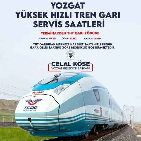 Yozgat Hızlı Tren'de Servis Saatleri Tekrar Değişiyor: Belediyeden Duyuru Geldi