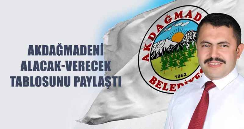 AKDAĞMADENİ BELEDİYESİ MALİ DURUMUNU AÇIKLADI
