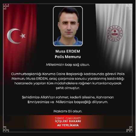 Ankara'da Şehit Olan Polis Memuru Musa Erdem İçin Külliyede Cenaze Töreni Düzenlendi
