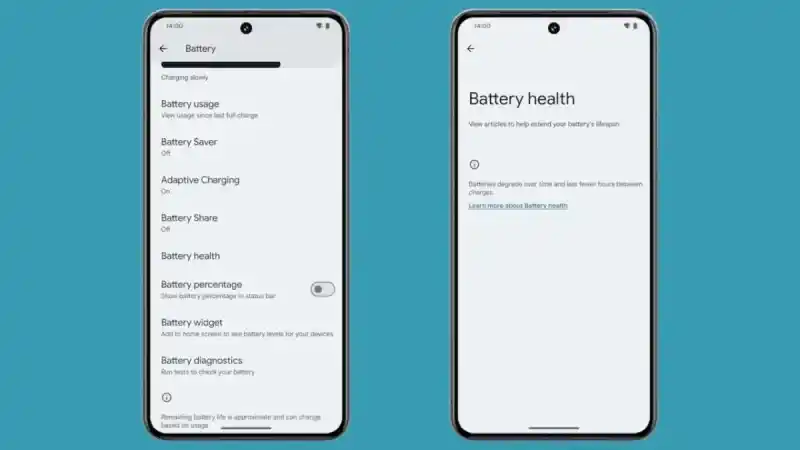 iPhone'lardaki Pil Sağlığı Yüzdesi Android Telefonlara da  Geliyor! Google Android 14 Yeni Özellikleri Duyuruldu!