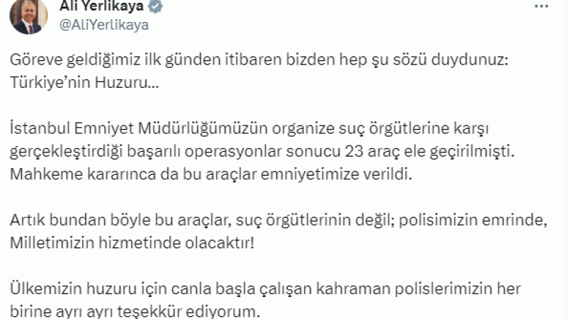 Operasyon Sonrası Polislere Verildi: Suç Örgütlerinden Ele Geçirilen 23 Lüks Araç Polisin Emrinde!