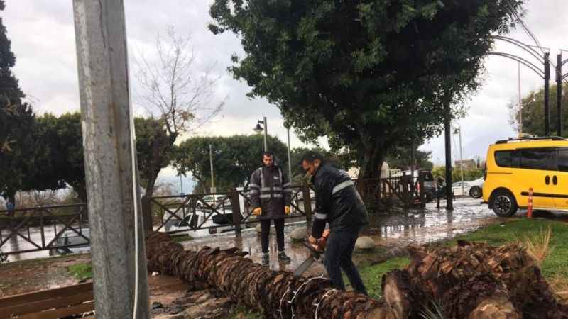 Antalya Büyükşehir Belediyesi, Şiddetli fırtına ve yağışa karşı seferber oldu