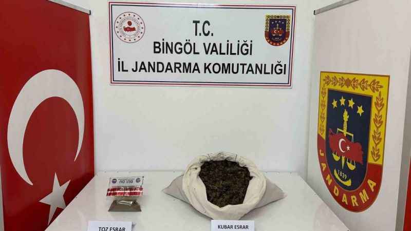 Bingöl’de Jandarma tarafından gerçekleştirilen uyuşturucu operasyonu