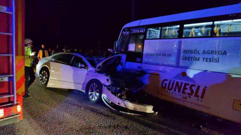 Bursa İnegöl'de Meydana gelen trafik kazasında 9 yaralı