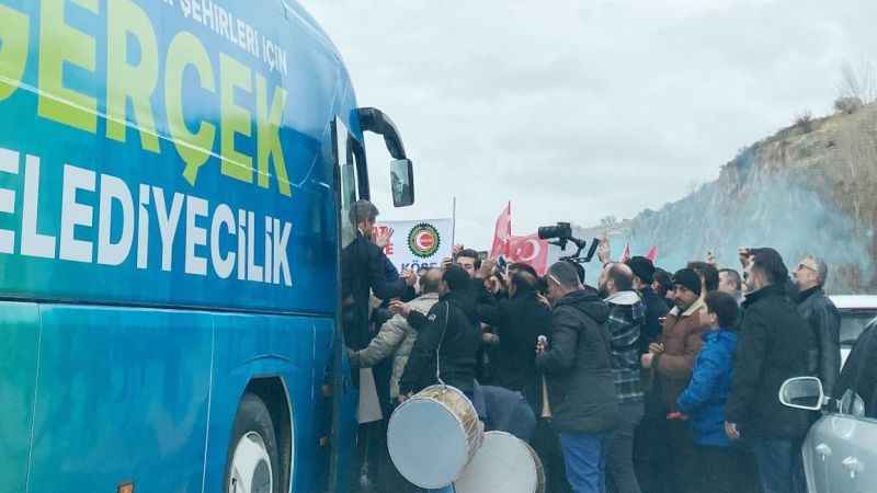 Celal Köse karşılamasında coşkulu konvoy!