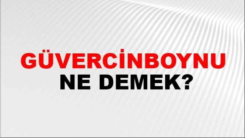 Güvercinboynu ne demek?