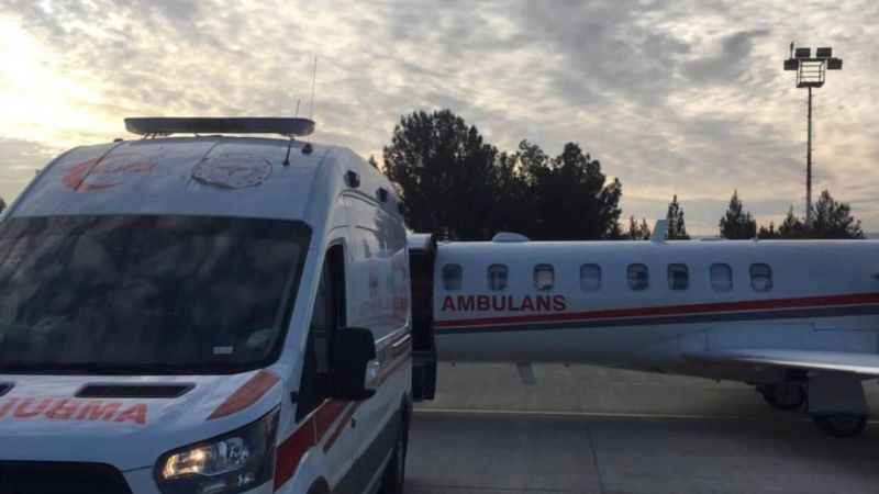 40 günlük Bebek için Ambulans uçak harekete geçti