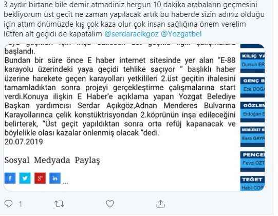 Vatandaşlar Kış Bastırmadan Üst Geçidin Tamamlanmasını İstiyor!
