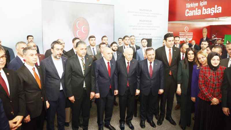MHP Lideri Devlet Bahçeli, Ankara Seçmen İletişim Merkezi açtı Altınok'a destek istedi