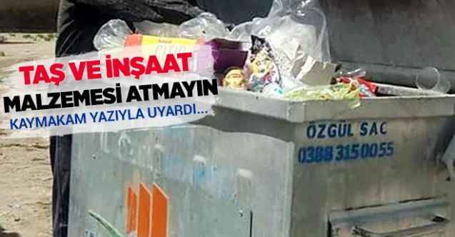 Şefaatli Kaymakamından Köylere Konteynır Uyarısı
