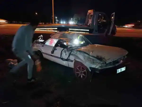 Ankara Elmadağ'da akıl almaz kaza: tam 4 takla attı!