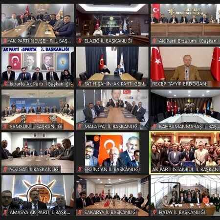 Yozgat'ta AK Teşkilat Bayramlaştı, Cumhurbaşkanı Erdoğan Telekonferansla katıldı