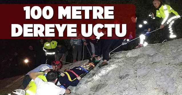 Sürücüsü rahatsızlanan kamyonet uçurumdan yuvarlandı: 2 yaralı