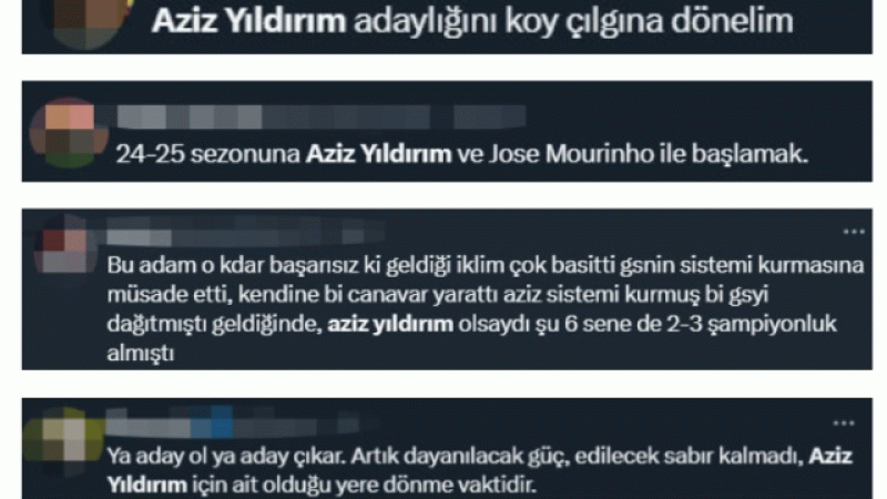 Aziz Yıldırım aday mı 2024? Taraftarlar Aziz Yıldırım'ın aday olması için binlerce paylaşım yaptı