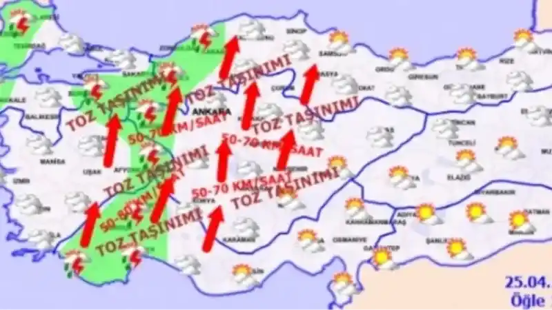 Toz taşınımı nedir, ne zaman olacak? Yozgat'ta Toz taşınımı hangi illerde olacak?