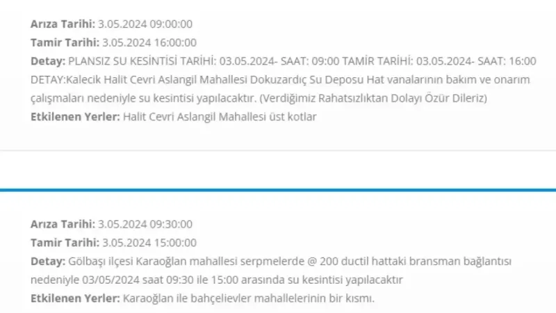Ekipler çalışmalara başladı uzun süre kullanamayacaksınız.. Bala Gölbaşı Kalecik uyarı saatler önce yapıldı!