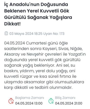 Yozgat Valiliği'nden 4 Mayıs Cumartesi için kritik uyarı! Aman dikkat!