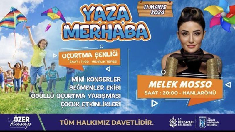 Ankara Büyükşehir Belediyesi, Yaza Merhaba: Uçurtma Şenliği ve Melek Mosso Konseriyle Şehir Halkını Buluşturuyor