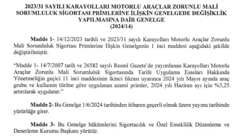 Yozgat'ı İlgilendiren Trafik Sigortası Artışı!