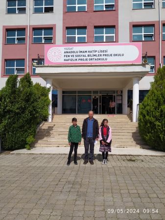Saraykent Şehit Mustafa Eser Anadolu İmam Hatip Lisesi öğrencisi İl İkincisi oldu