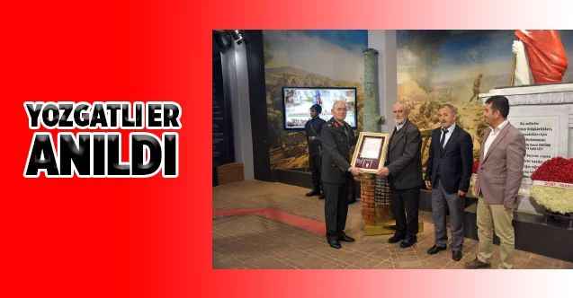 Birinci Dünya Savaşı şehidi Yozgatlı Er anıldı