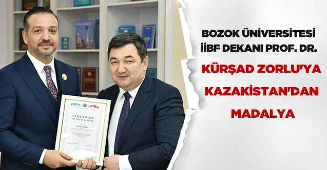 Kürşad Zorlu'ya Kazakistan'dan Madalya