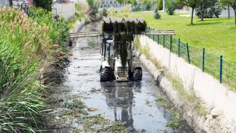 Mogan ve Eymir’i besleyen kanallarda temizlik ve ilaçlama işlemi yapıldı